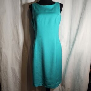 PREVIEW Collection Linen Blend Green Sleeveless Dress sz 10